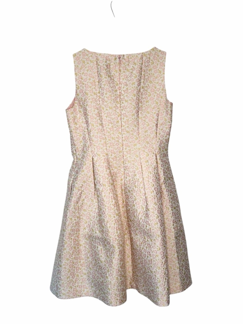 Brooks Brothers A-Line Floral Brocade Sleeveless Knee Length Dress Size 10 - Picture 4 of 10